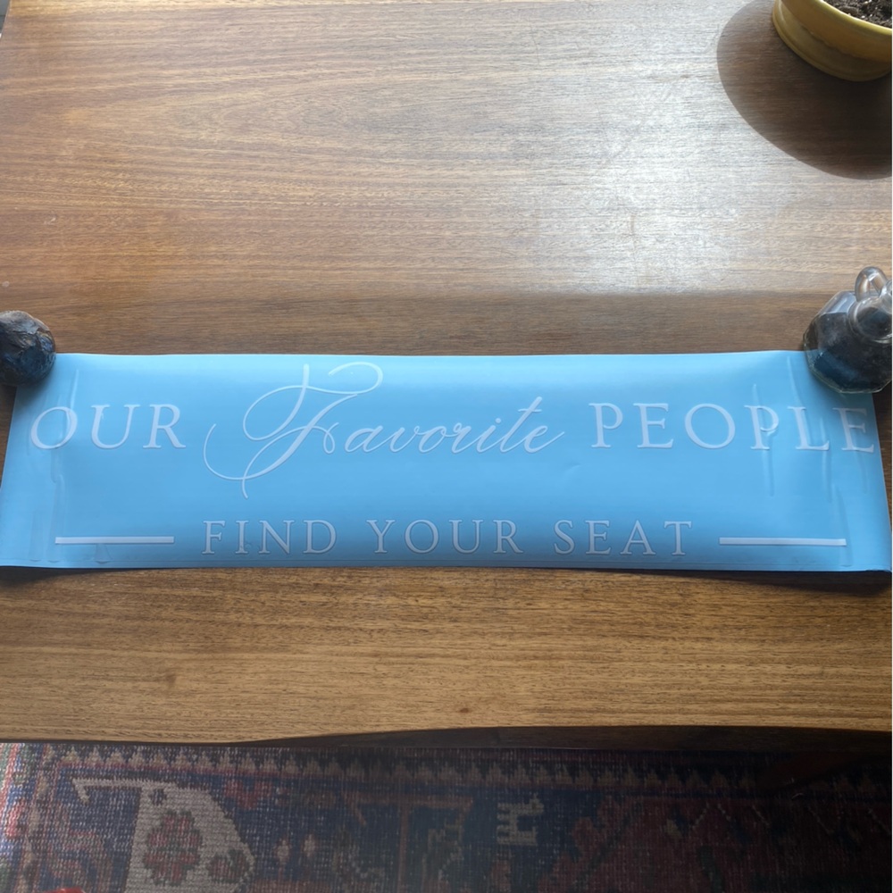 Seating Chart Header for Wedding or Event
